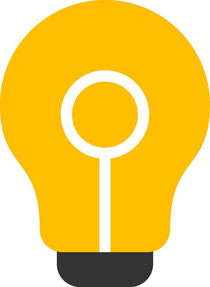 Lightbulb Flat Icon vector