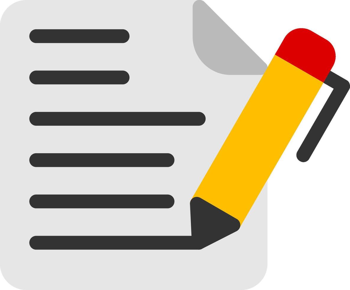 Contract Flat Icon vector