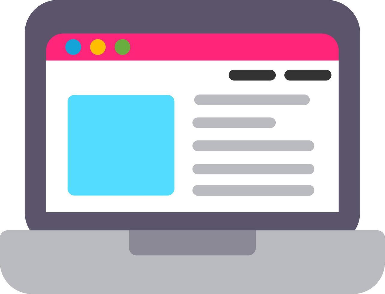 Laptop Flat Icon vector