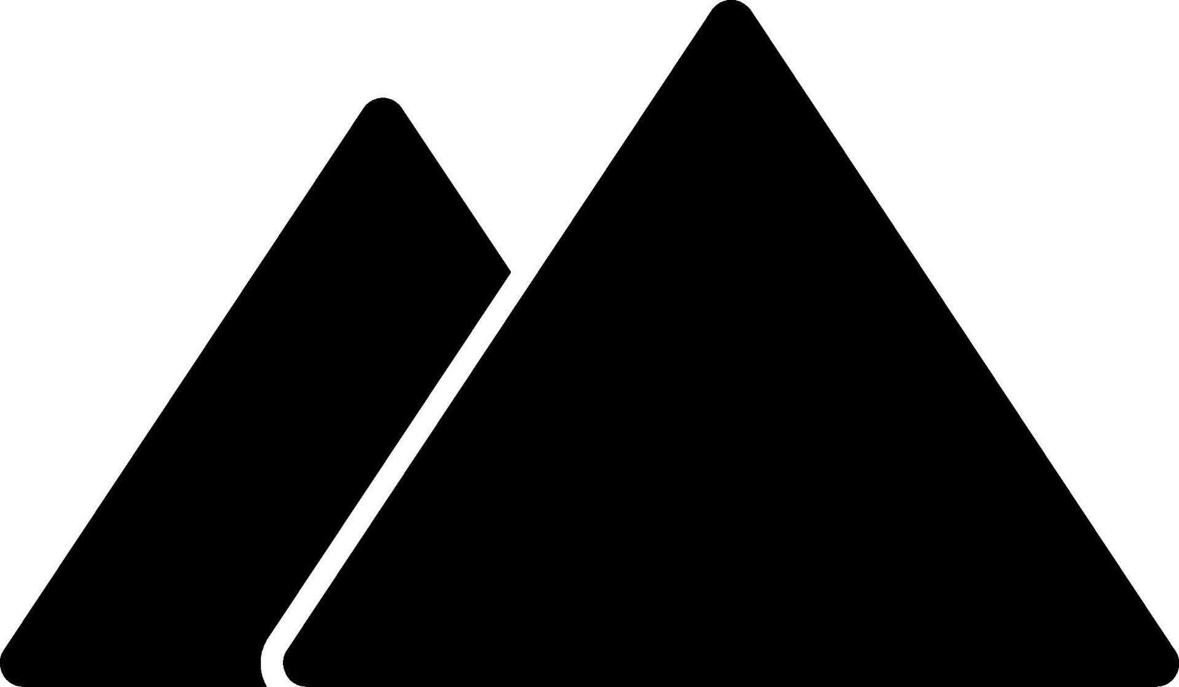 Terrain Glyph Icon vector