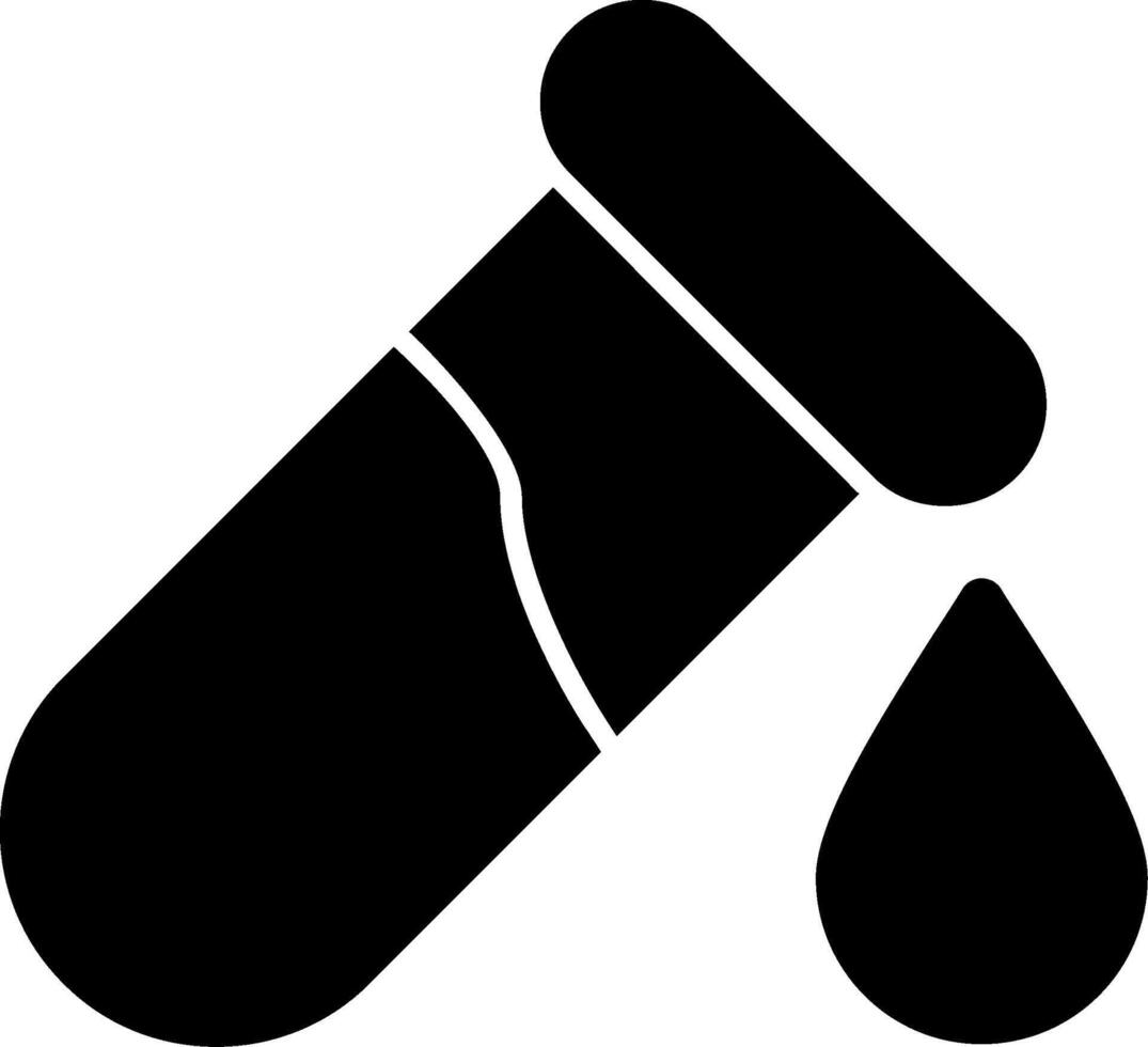 Blood Test Glyph Icon vector
