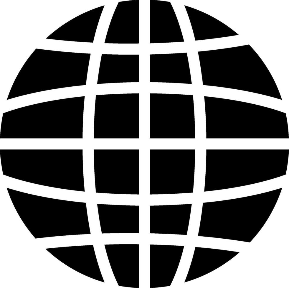 Earth Grid Glyph Icon vector