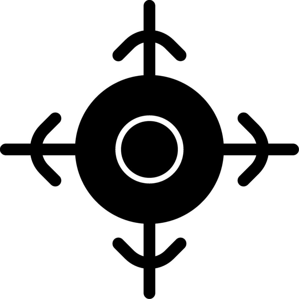 Target Glyph Icon vector