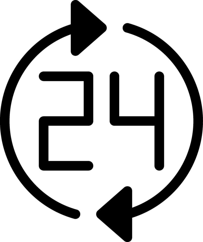 Hours Glyph Icon vector