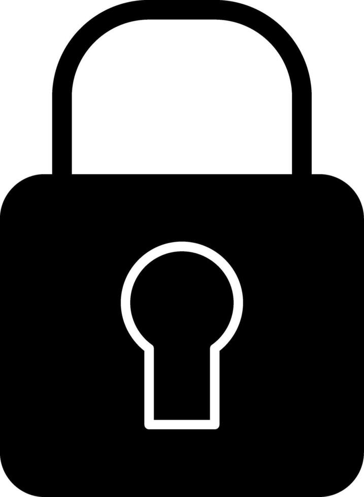 Padlock Glyph Icon vector