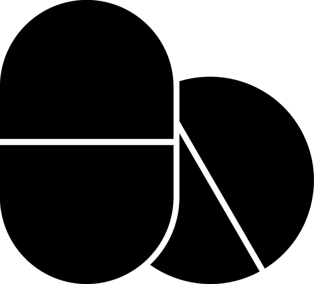Pills Glyph Icon vector