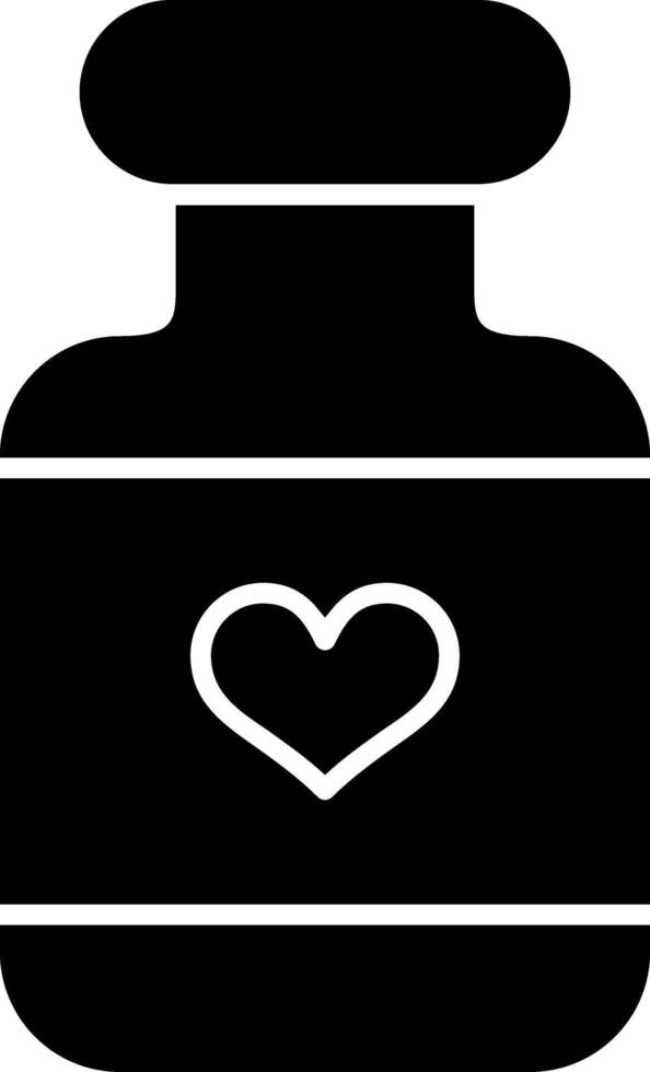 Love Potion Glyph Icon vector