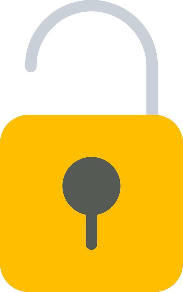 Open Lock Flat Icon vector