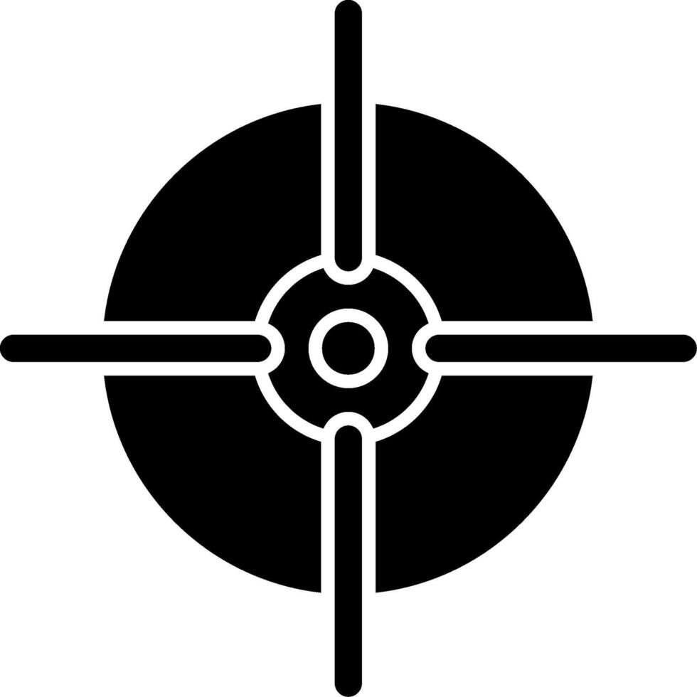 Target Glyph Icon vector