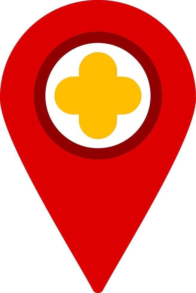 Hospital Location Flat Icon vector