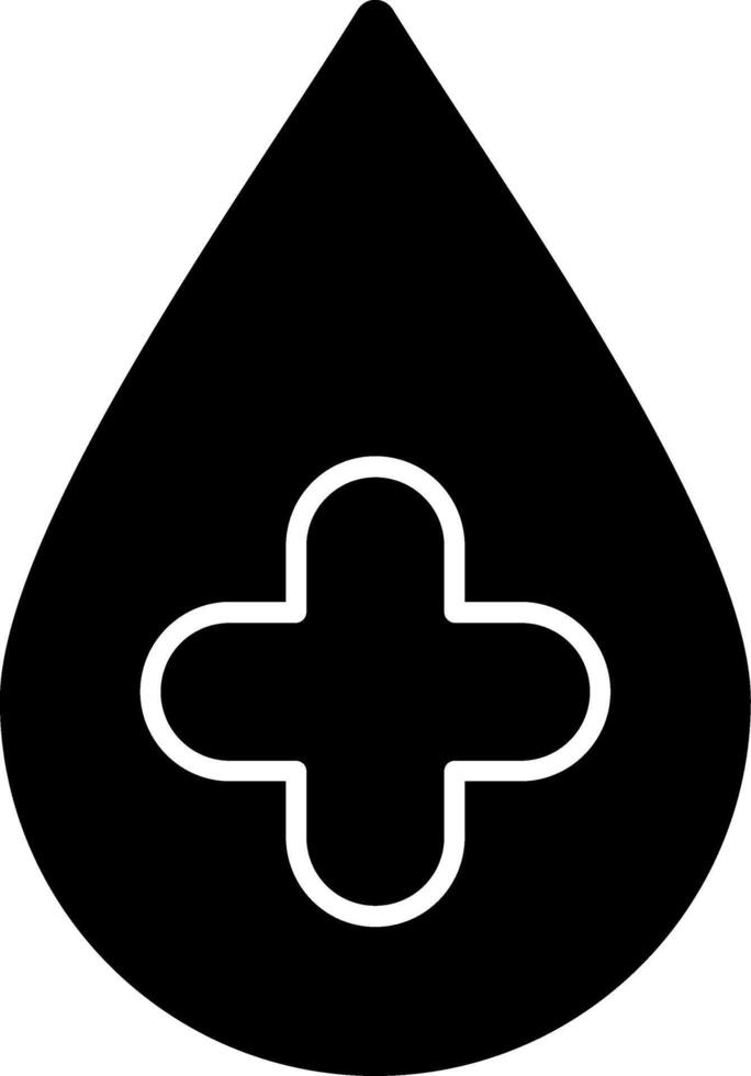 Blood Drop Glyph Icon vector