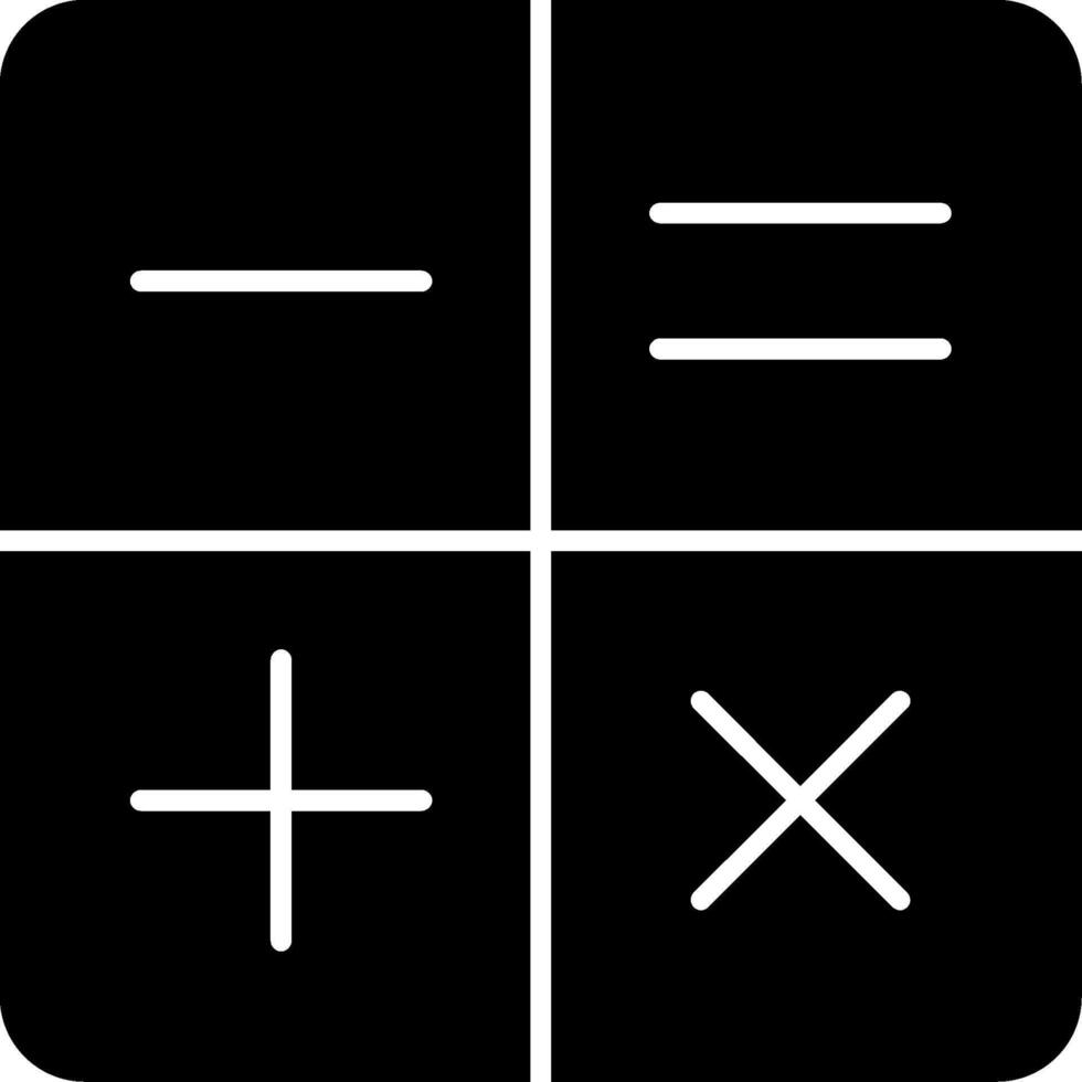 Calculator Glyph Icon vector