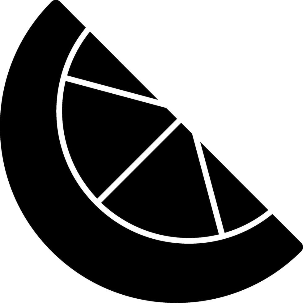 Orange Slice Glyph Icon vector