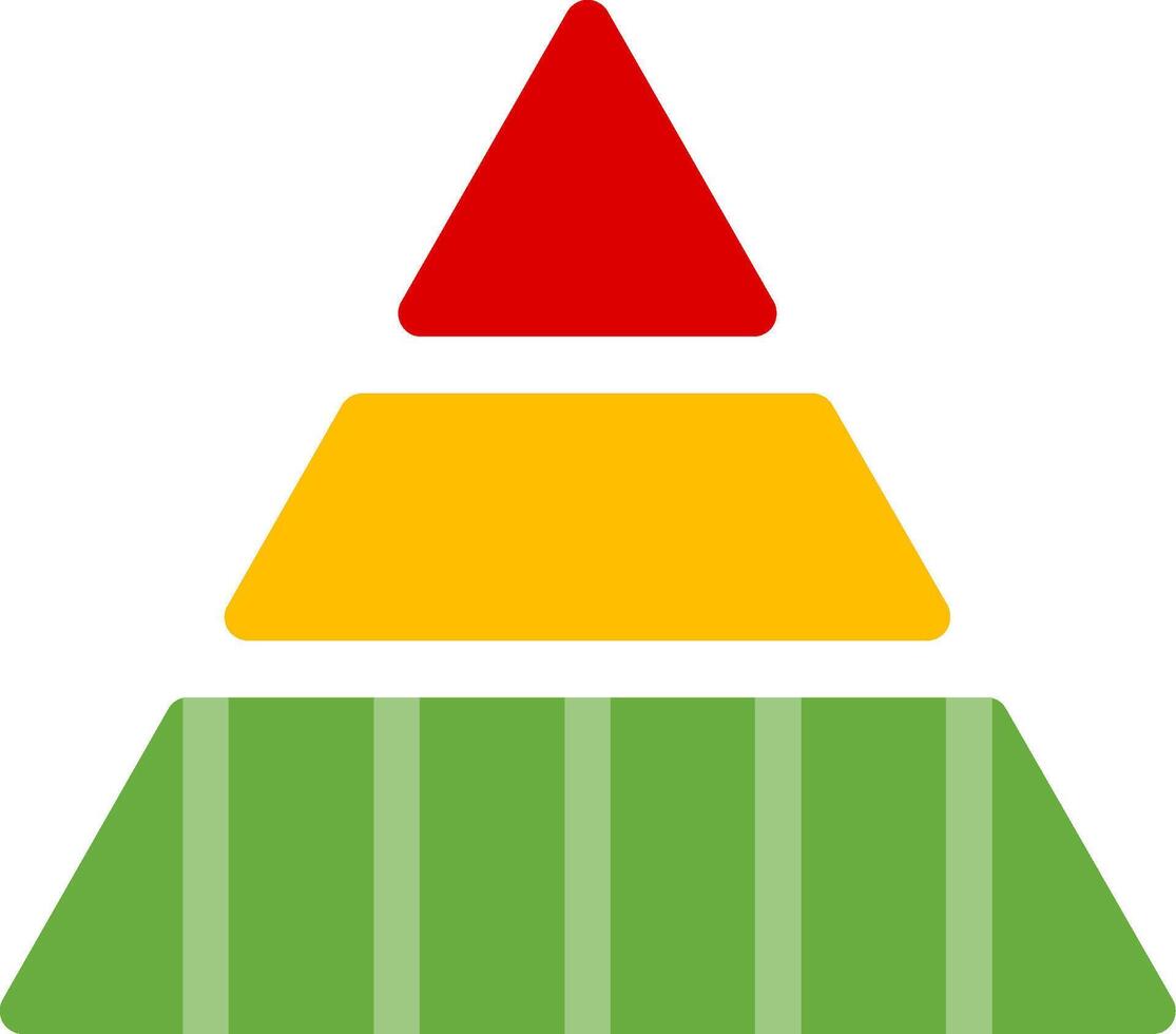 Pyramid Flat Icon vector