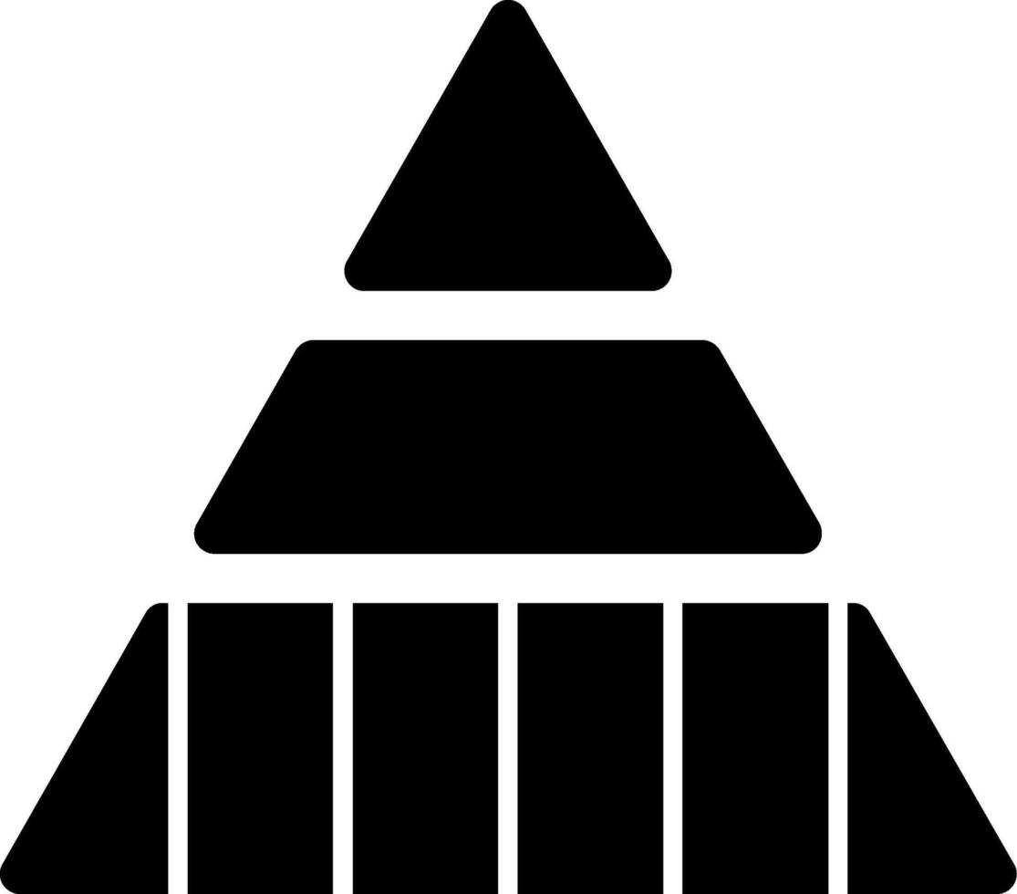 Pyramid Glyph Icon vector
