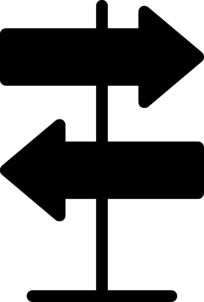 Direction Glyph Icon vector