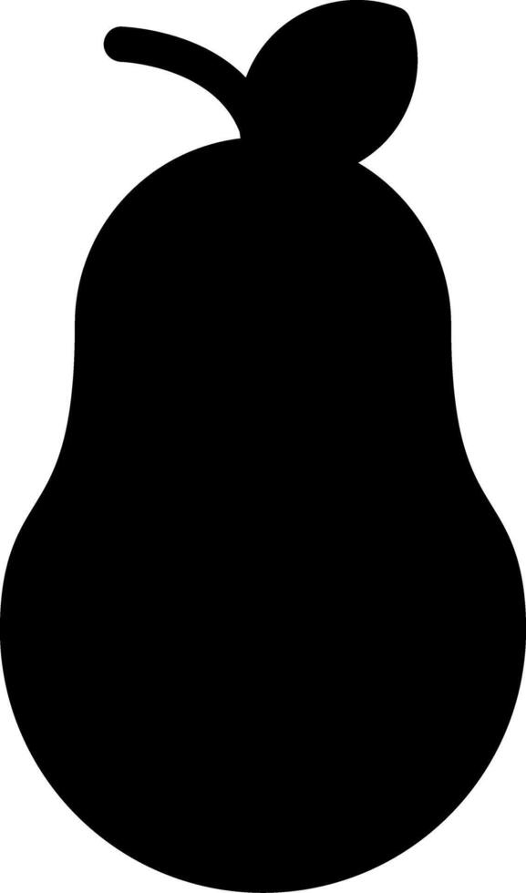 Pear Glyph Icon vector