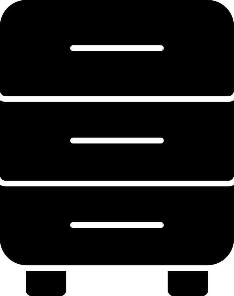 Cupboard Glyph Icon vector