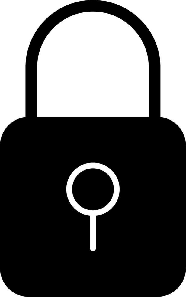 Lock Glyph Icon vector