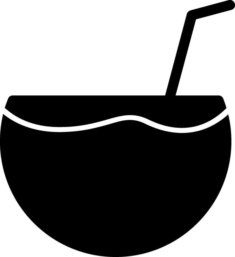 Coconut Drink Glyph Icon vector
