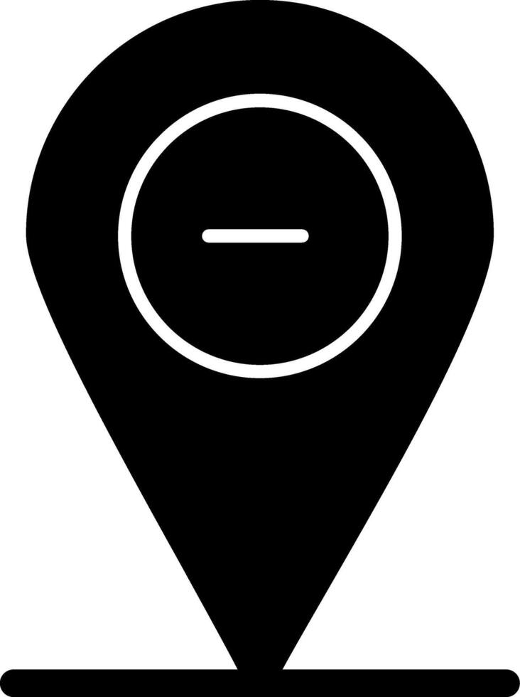 Pin Location Glyph Icon vector