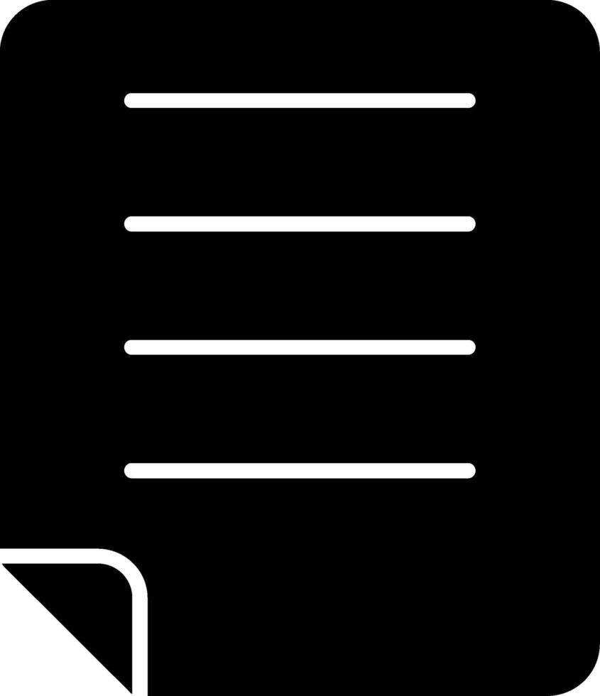 Note Glyph Icon vector
