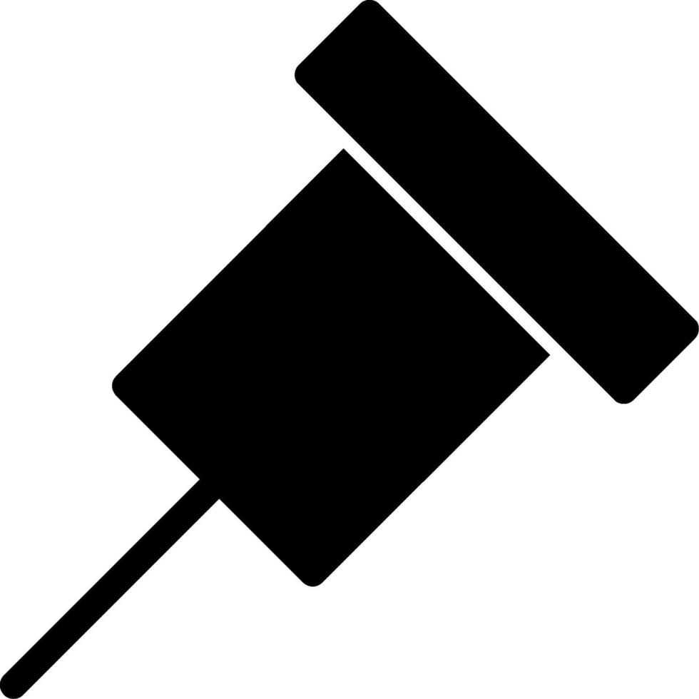 Push Pin Glyph Icon vector