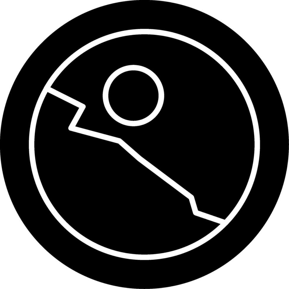 Falling Rocks Glyph Icon vector