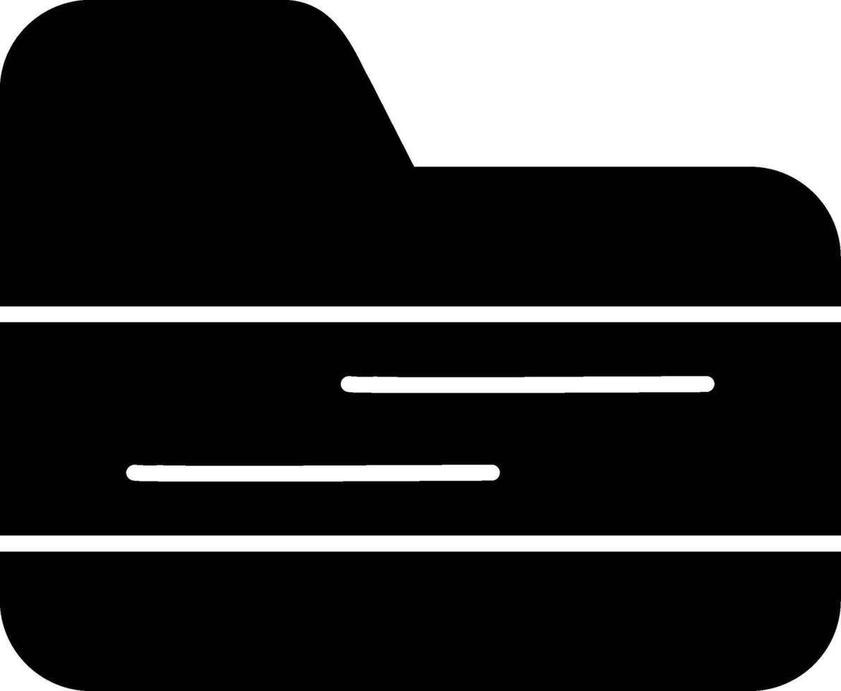 Folder Glyph Icon vector