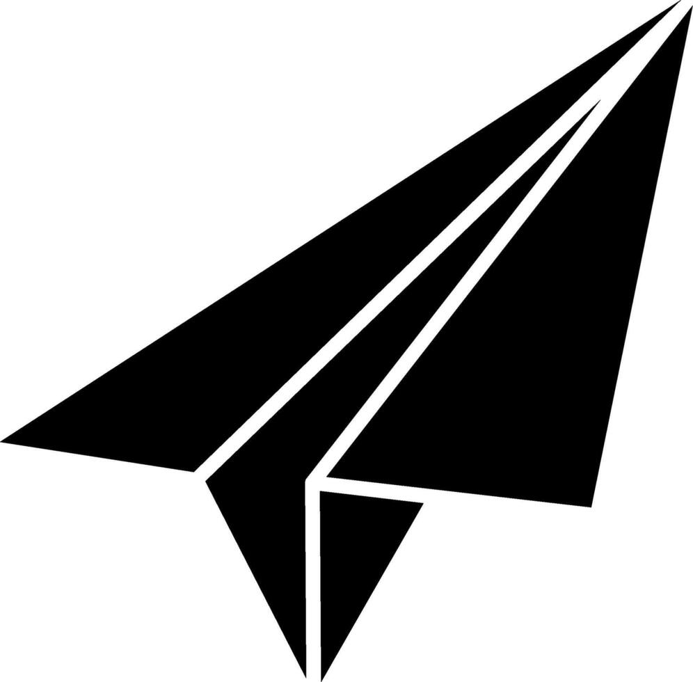 Paper Plane Glyph Icon vector