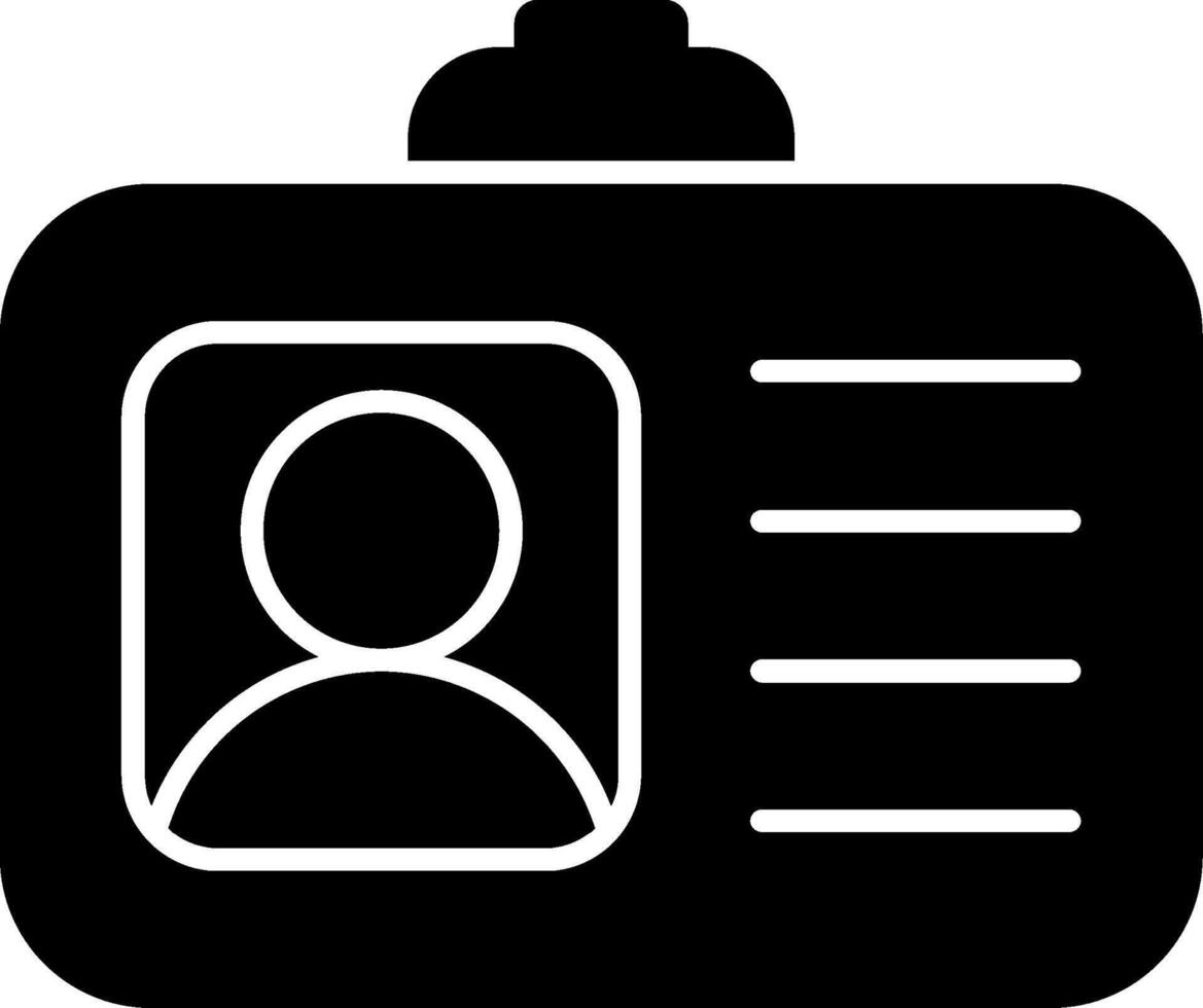 Id Card Glyph Icon vector