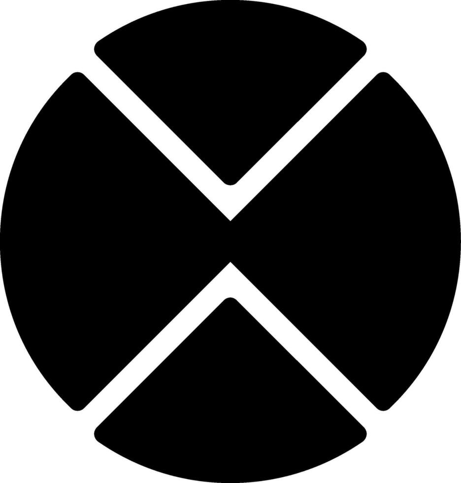 Pie Chart Glyph Icon vector