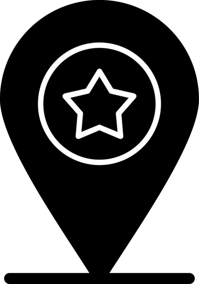 Favorite Location Glyph Icon vector