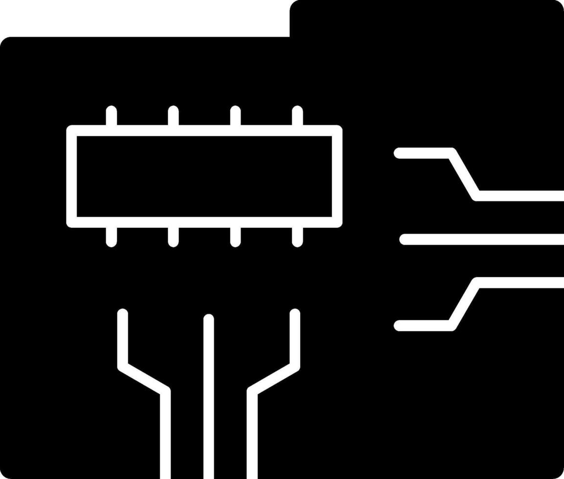 Pcb Board Glyph Icon vector