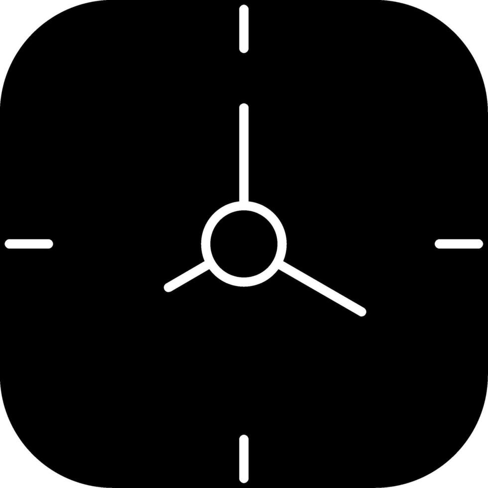 Clock Glyph Icon vector