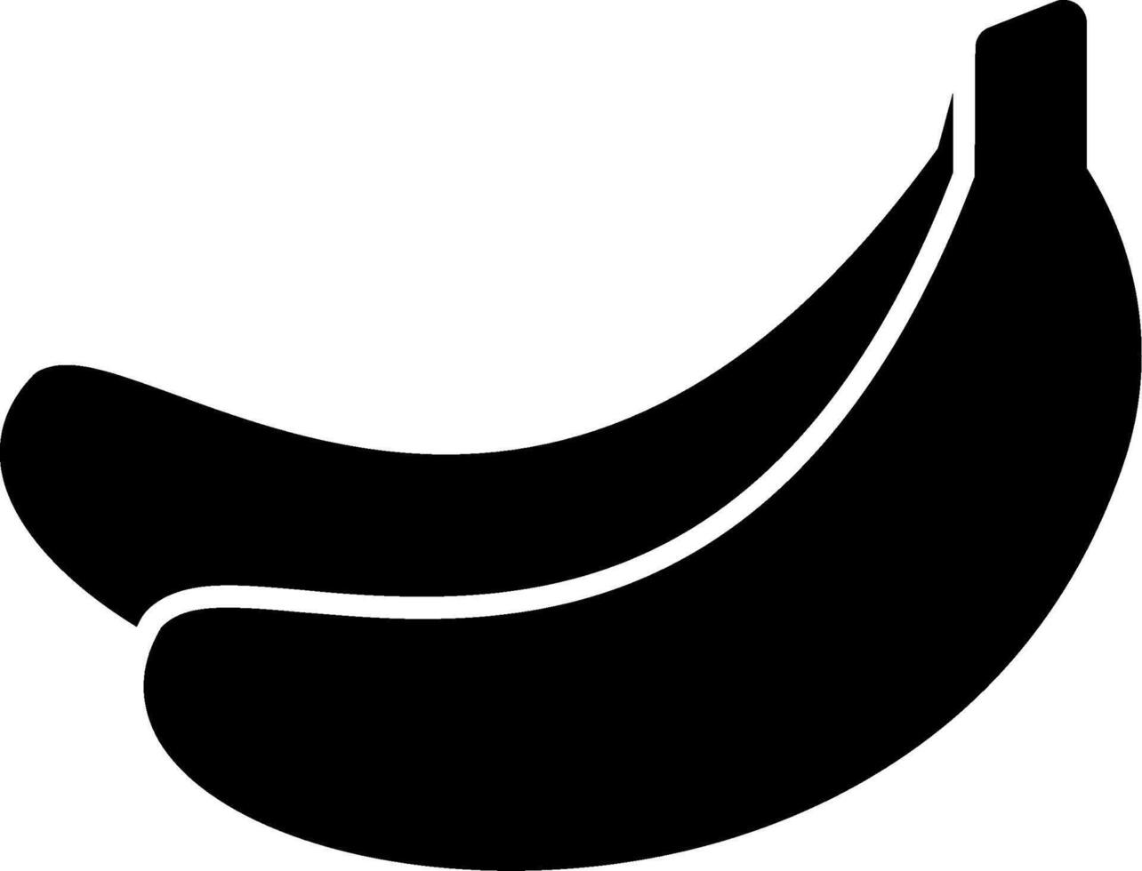 Banana Glyph Icon vector