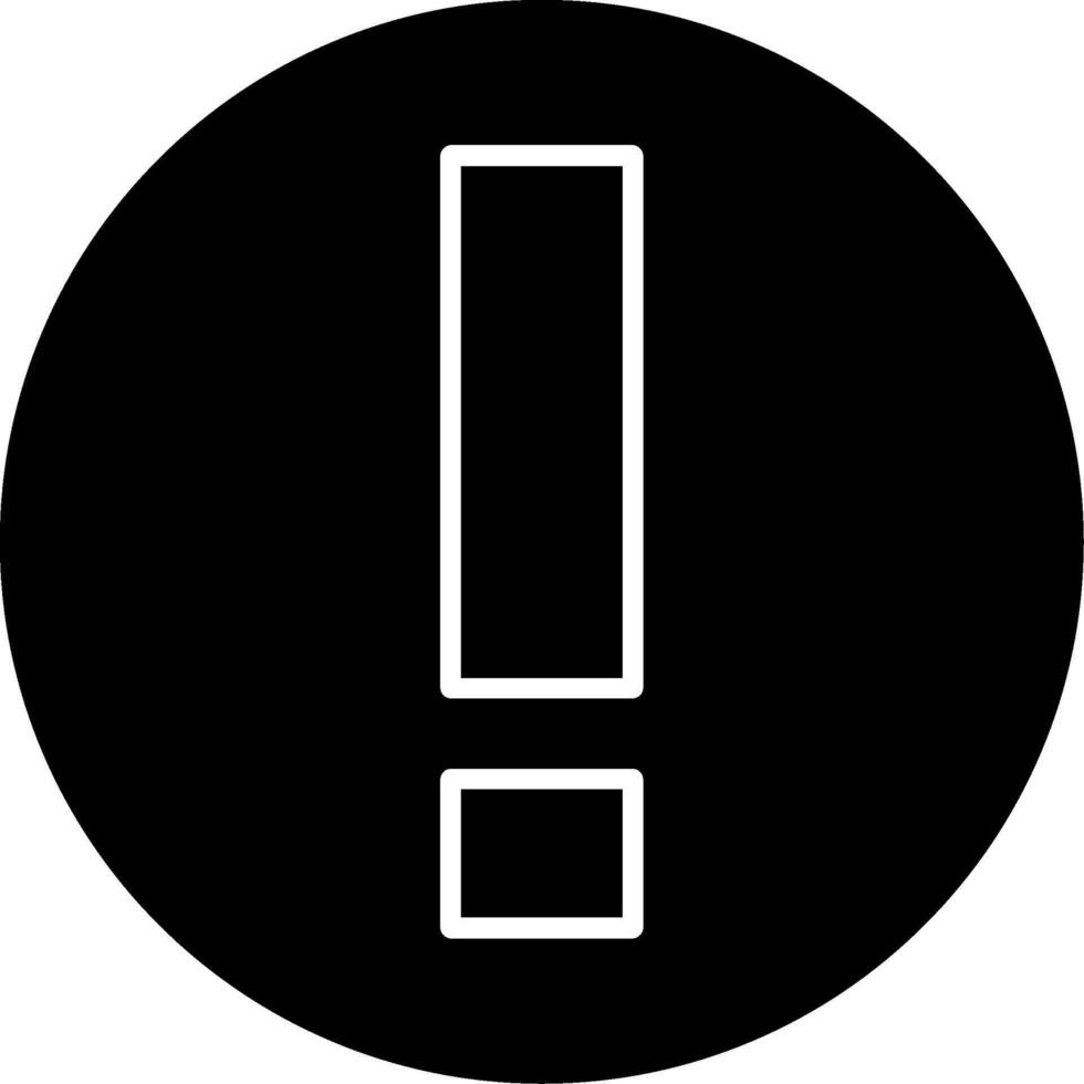 Exclamation Glyph Icon vector