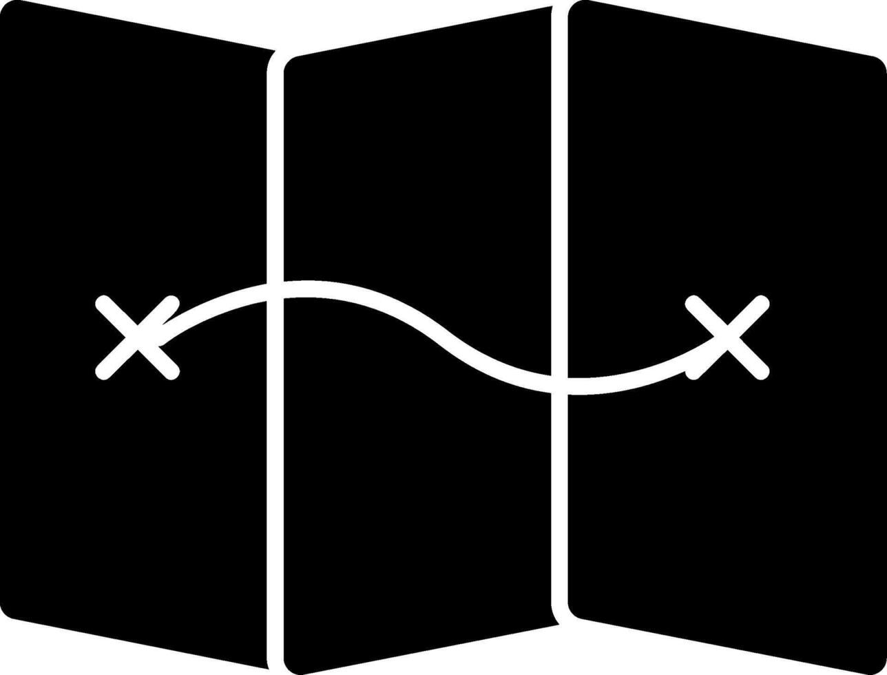 Map Glyph Icon vector