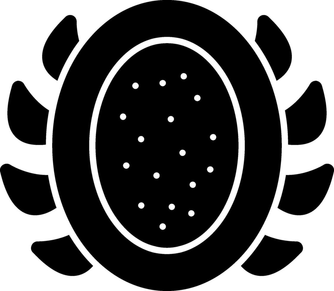 Dragon Fruit Glyph Icon vector