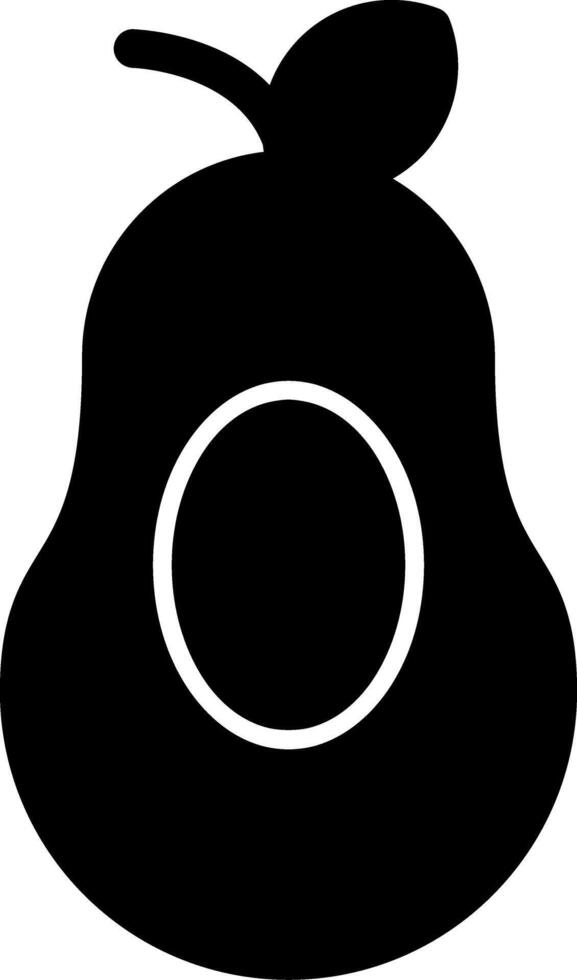 Avocado Glyph Icon vector