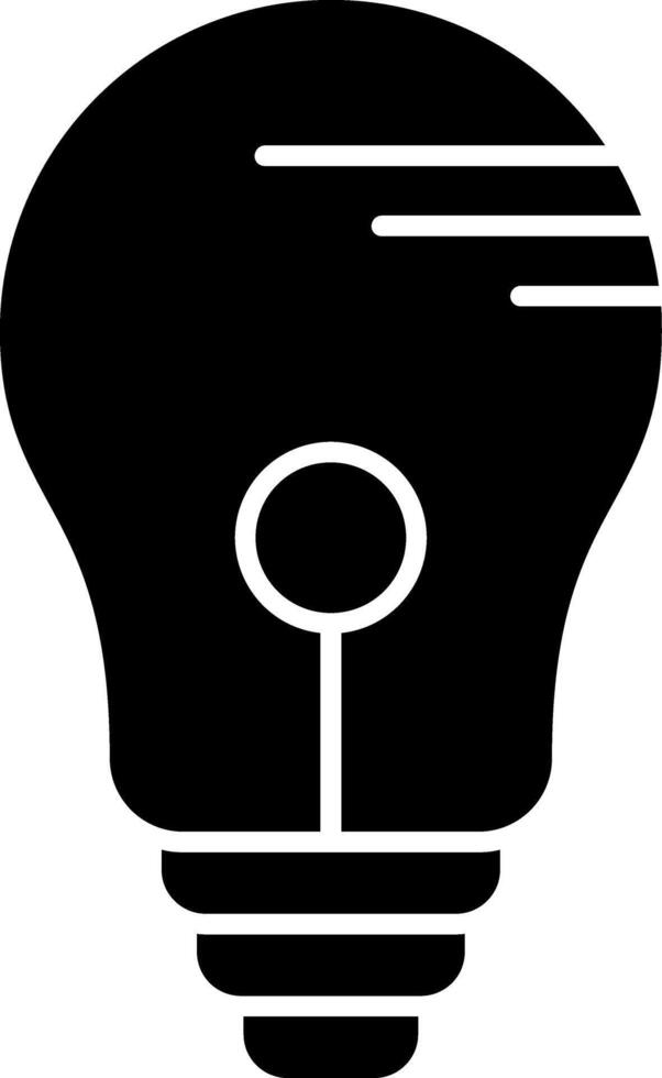 Bulb Glyph Icon vector