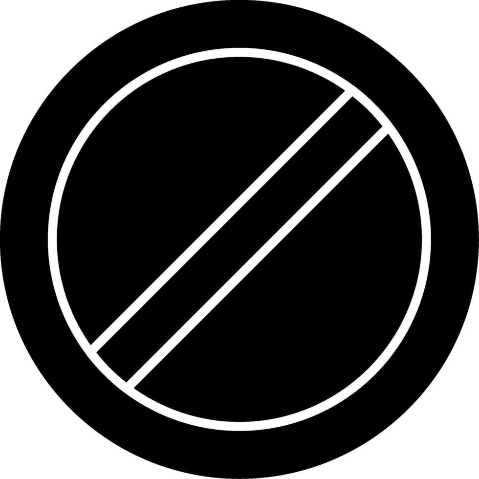 Forbidden Glyph Icon vector