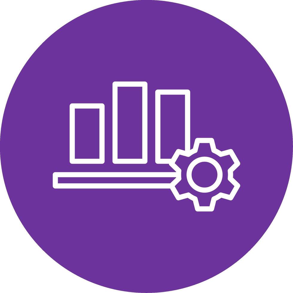 Bar Chart Colorful Icon vector