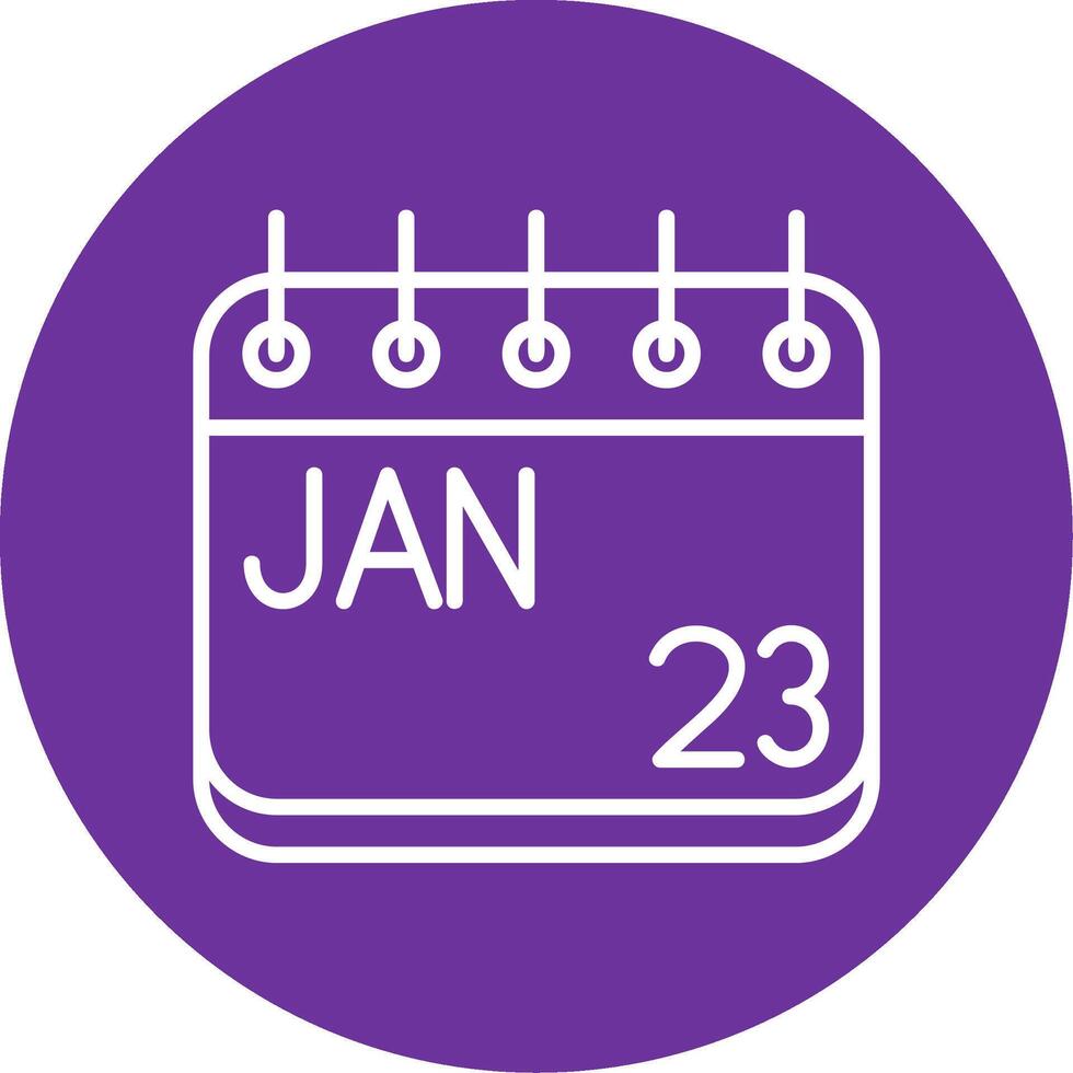 January Colorful Icon vector