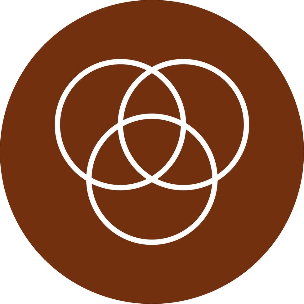 Venn Diagram Colorful Icon vector