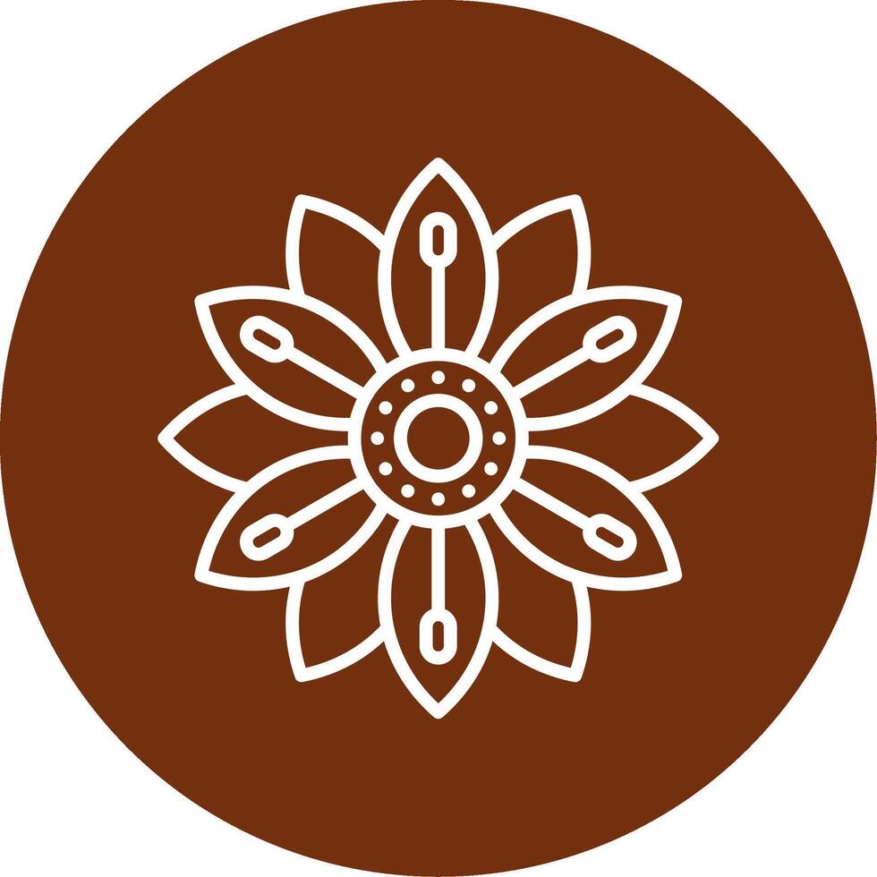 Tiger Lily Colorful Icon vector