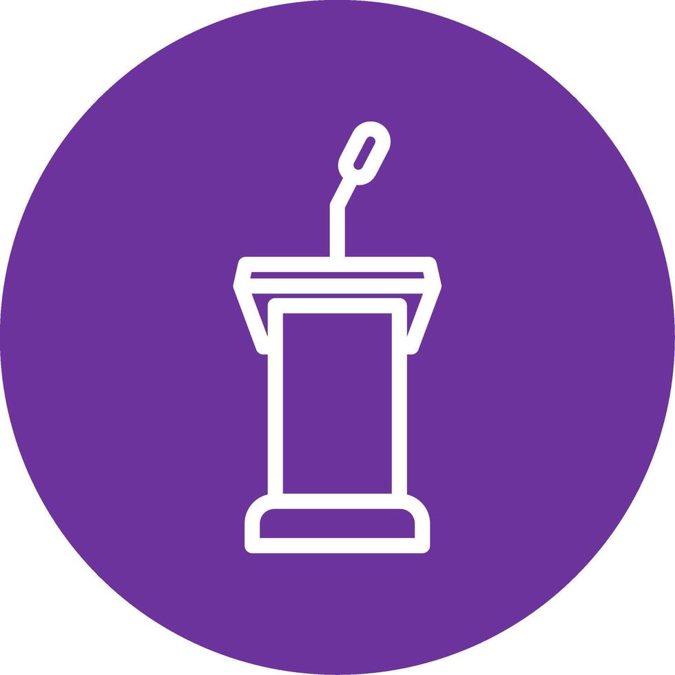 Podium Colorful Icon vector