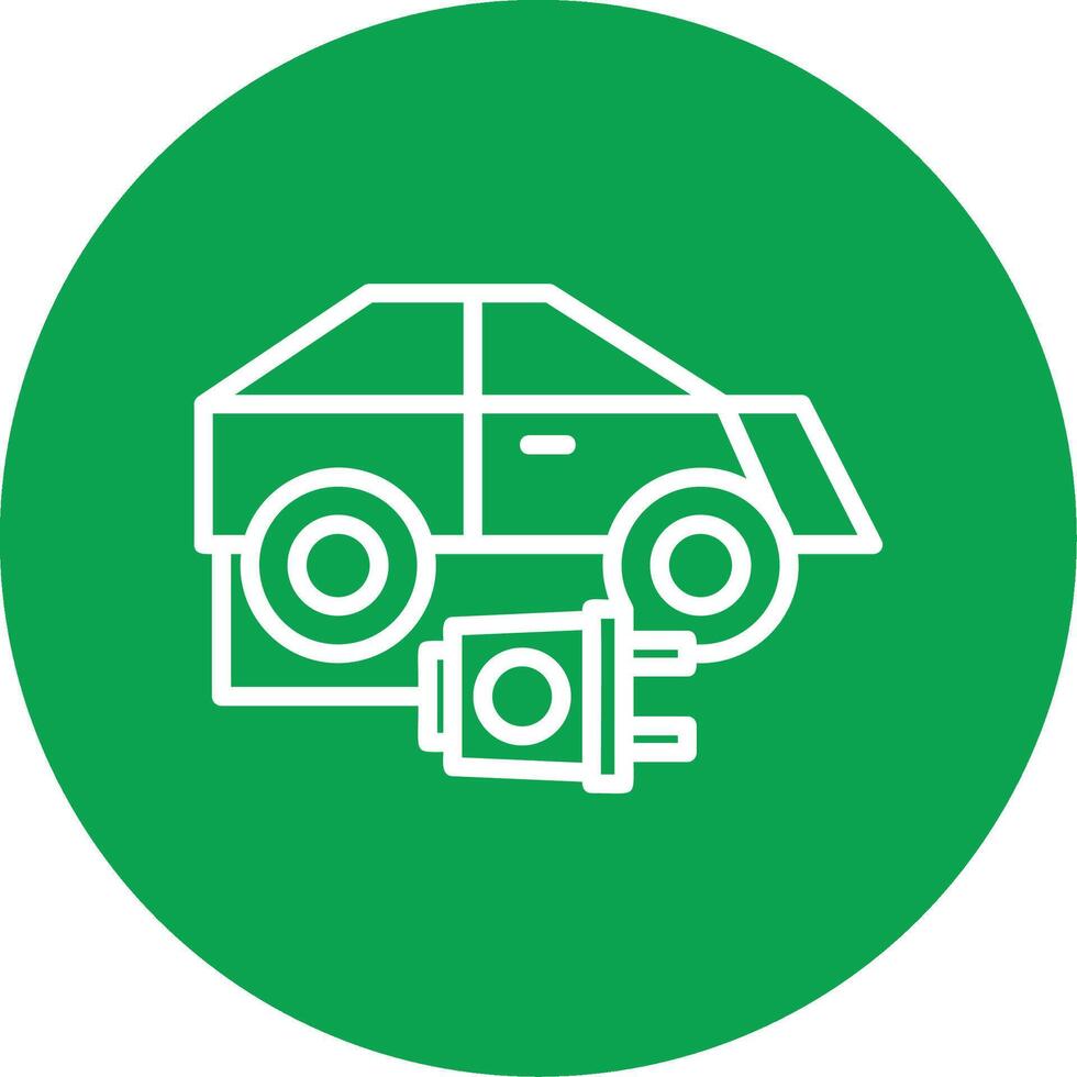 Electric Car Colorful Icon vector