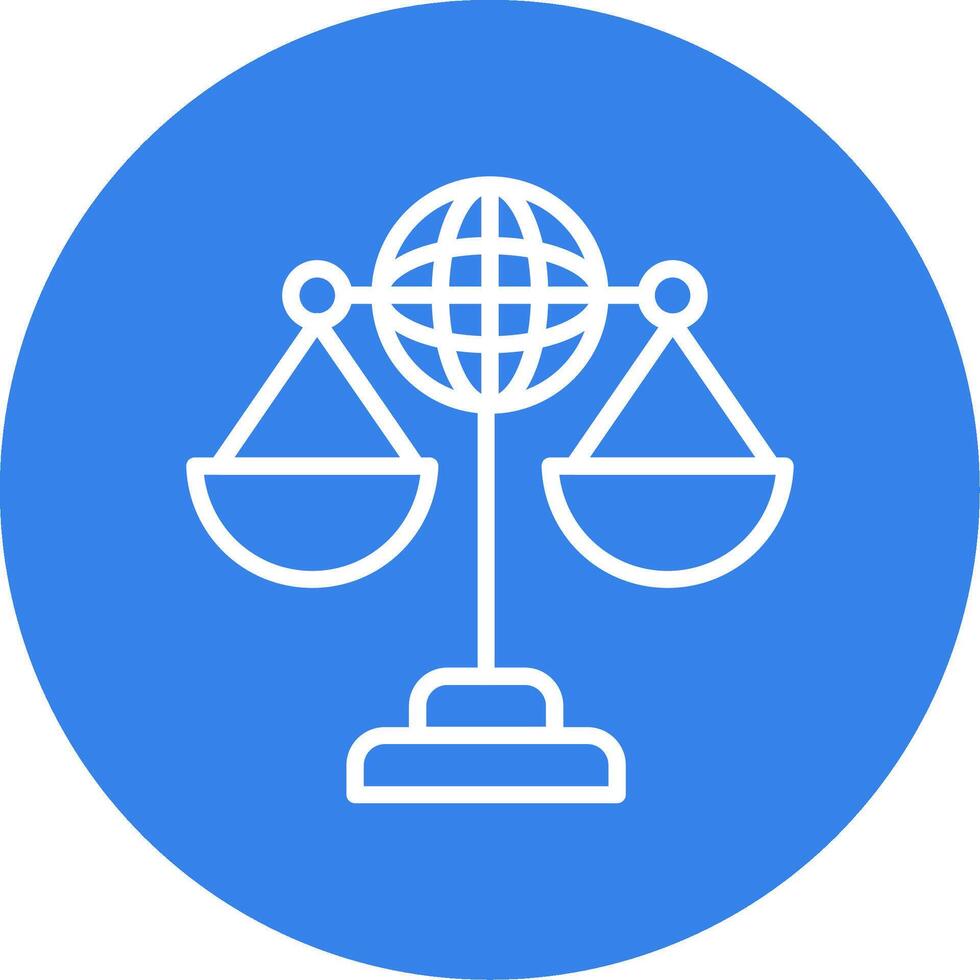 International Law Colorful Icon vector