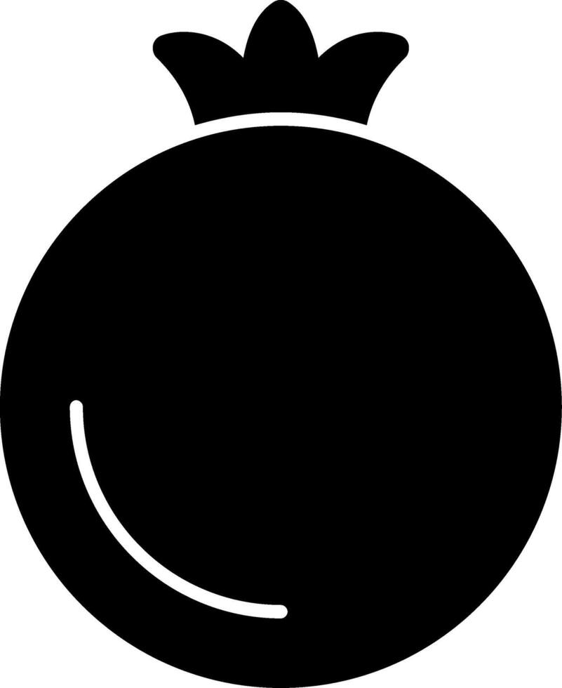 Pomegranate Glyph Icon vector